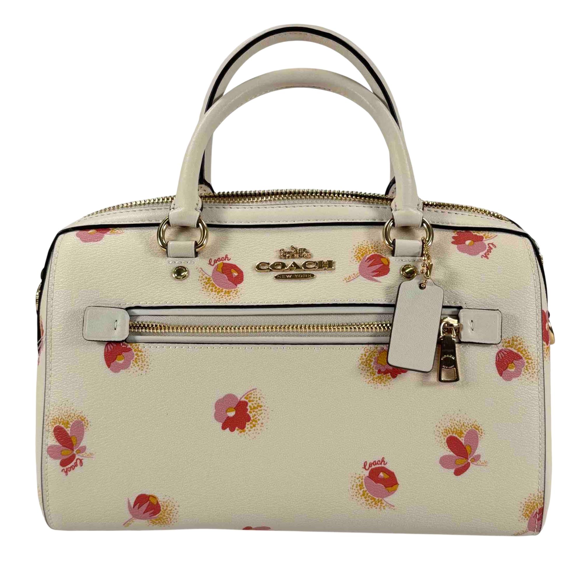 日本未入荷 Coach Rowan Satchel Bag 花柄 Coach Rowan Satchel In Signature Canvas With Country Floral