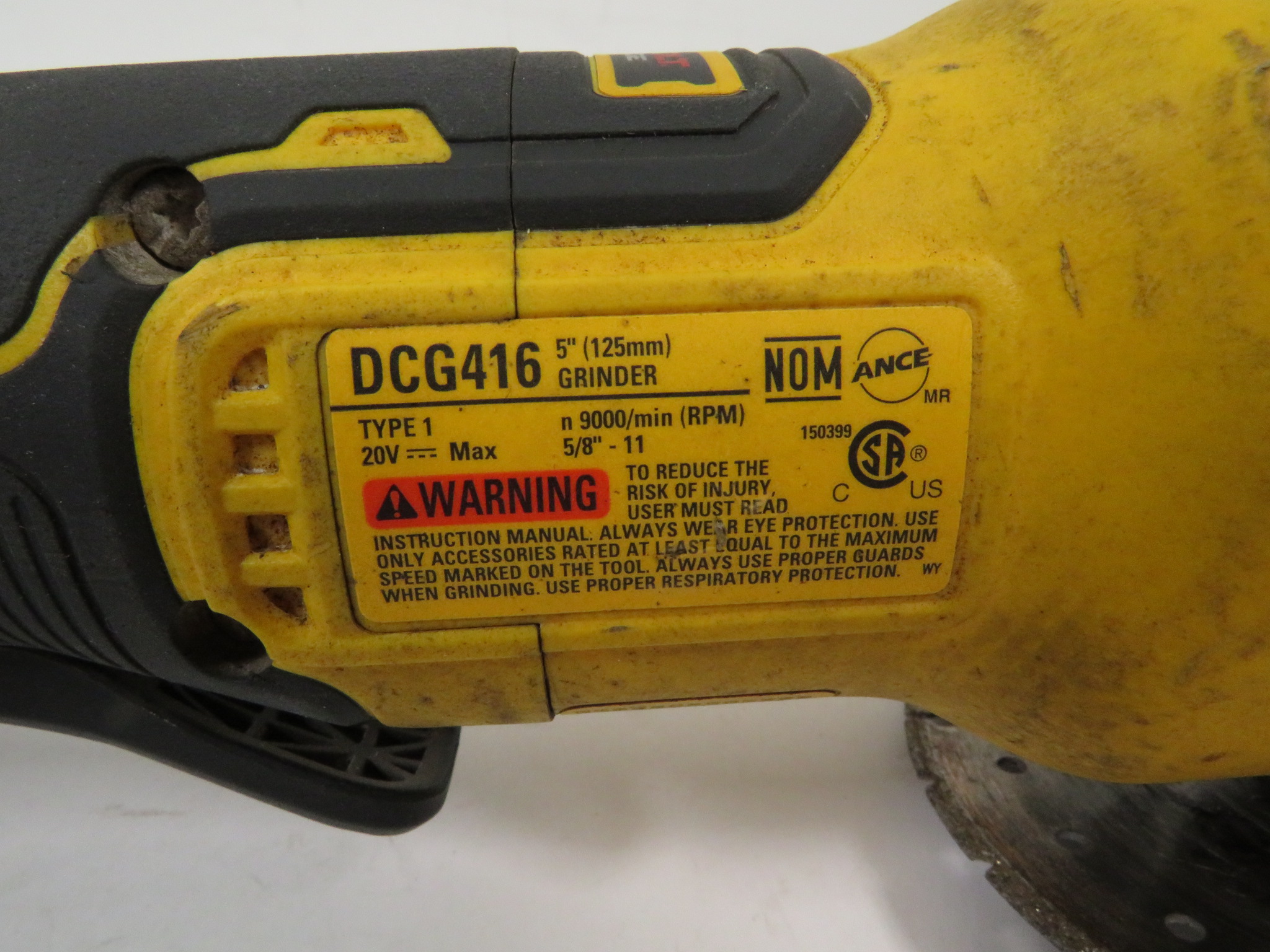 DeWalt DCG416 20V MAX XR Cordless Brushless Grinder