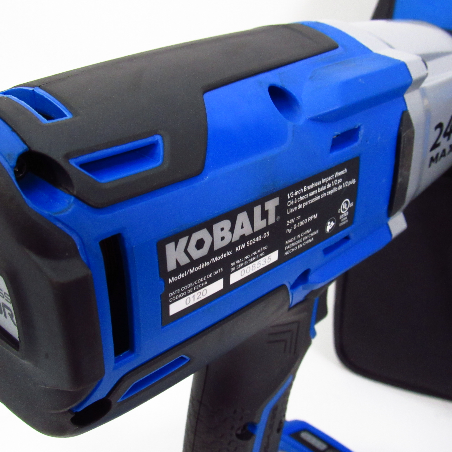 Kobalt 24-volt Max Variable Speed Brushless 1/2-in Drive Cordless Impact Wrench 1 Batteries