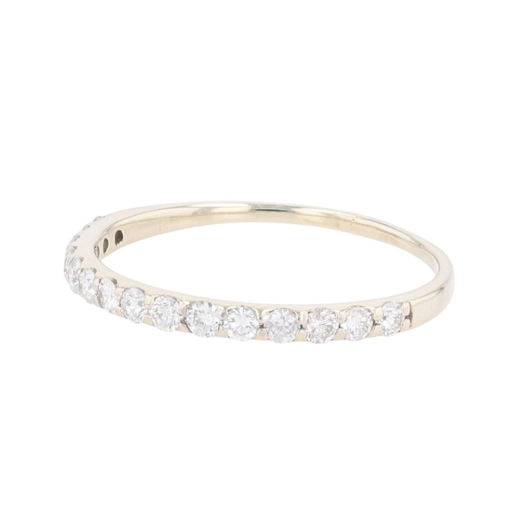 .42ctw Round Cut Diamond Prong Set Wedding Band Ring 14k White Gold ...
