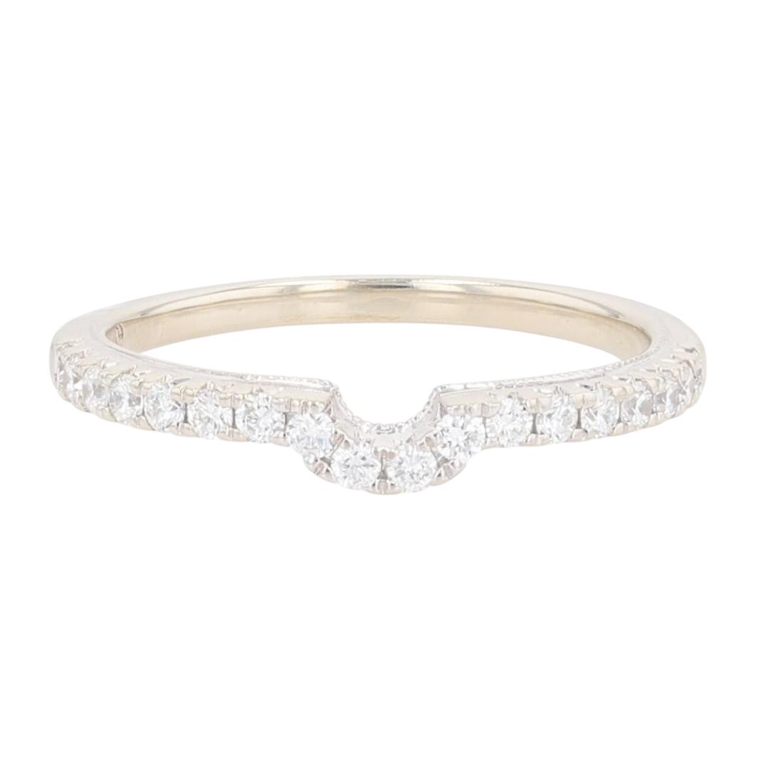 .24ctw Round Cut Diamond Pavé Set Wedding Band Ring 14k White Gold Size 7.5