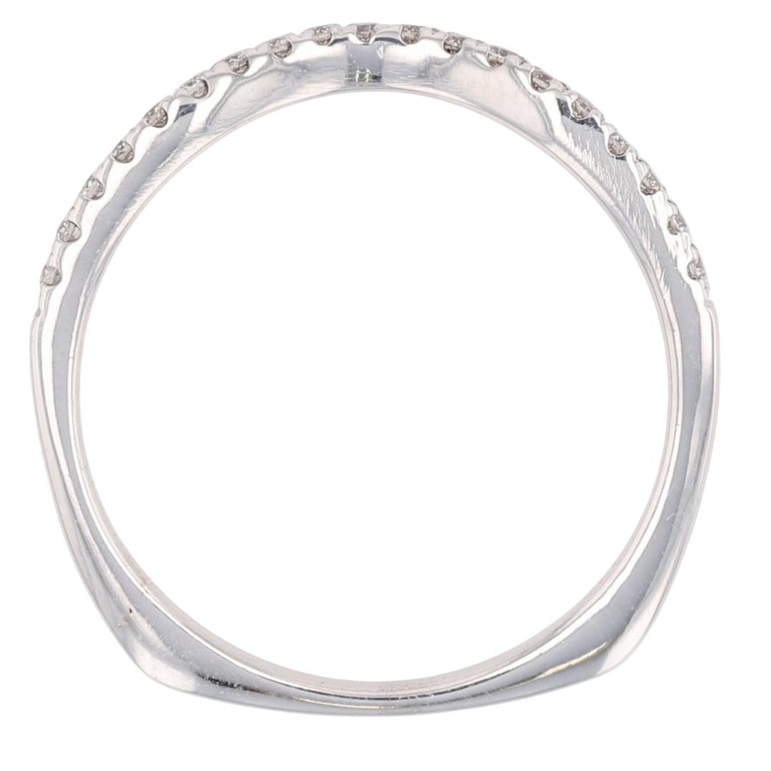 .12ctw Round Cut Diamond Pavé Set Wedding Band Ring 14k White Gold Size ...