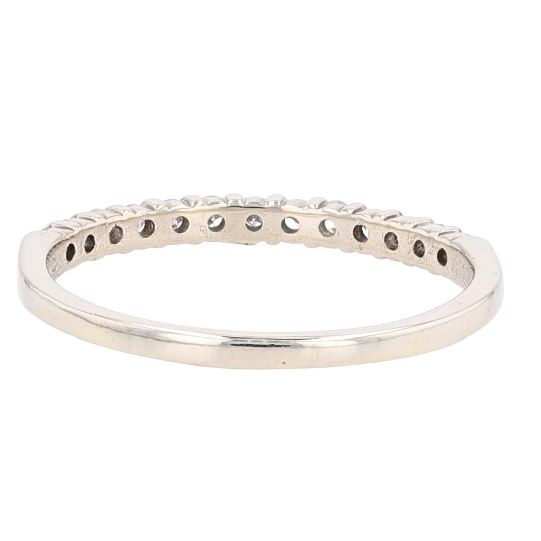 .17ctw Round Cut Diamond Prong Set Wedding Band Ring 10k White Gold Size 7