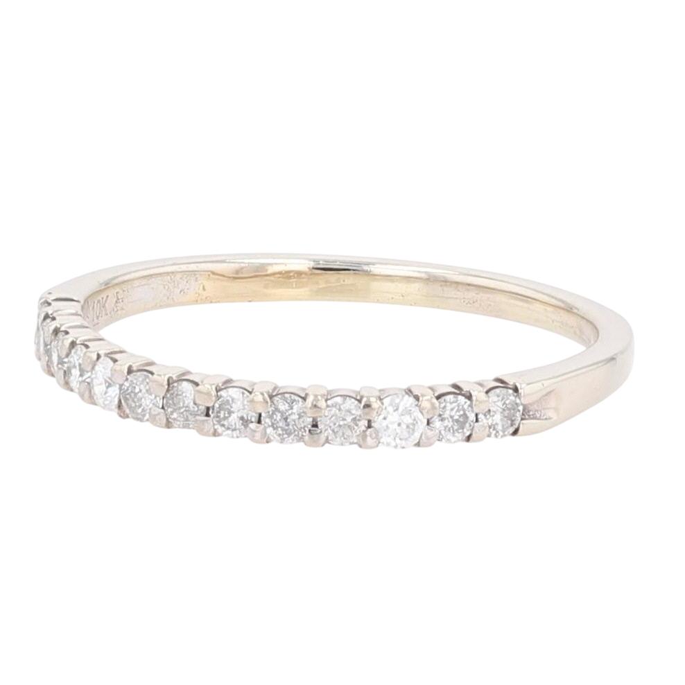.17ctw Round Cut Diamond Prong Set Wedding Band Ring 10k White Gold Size 7