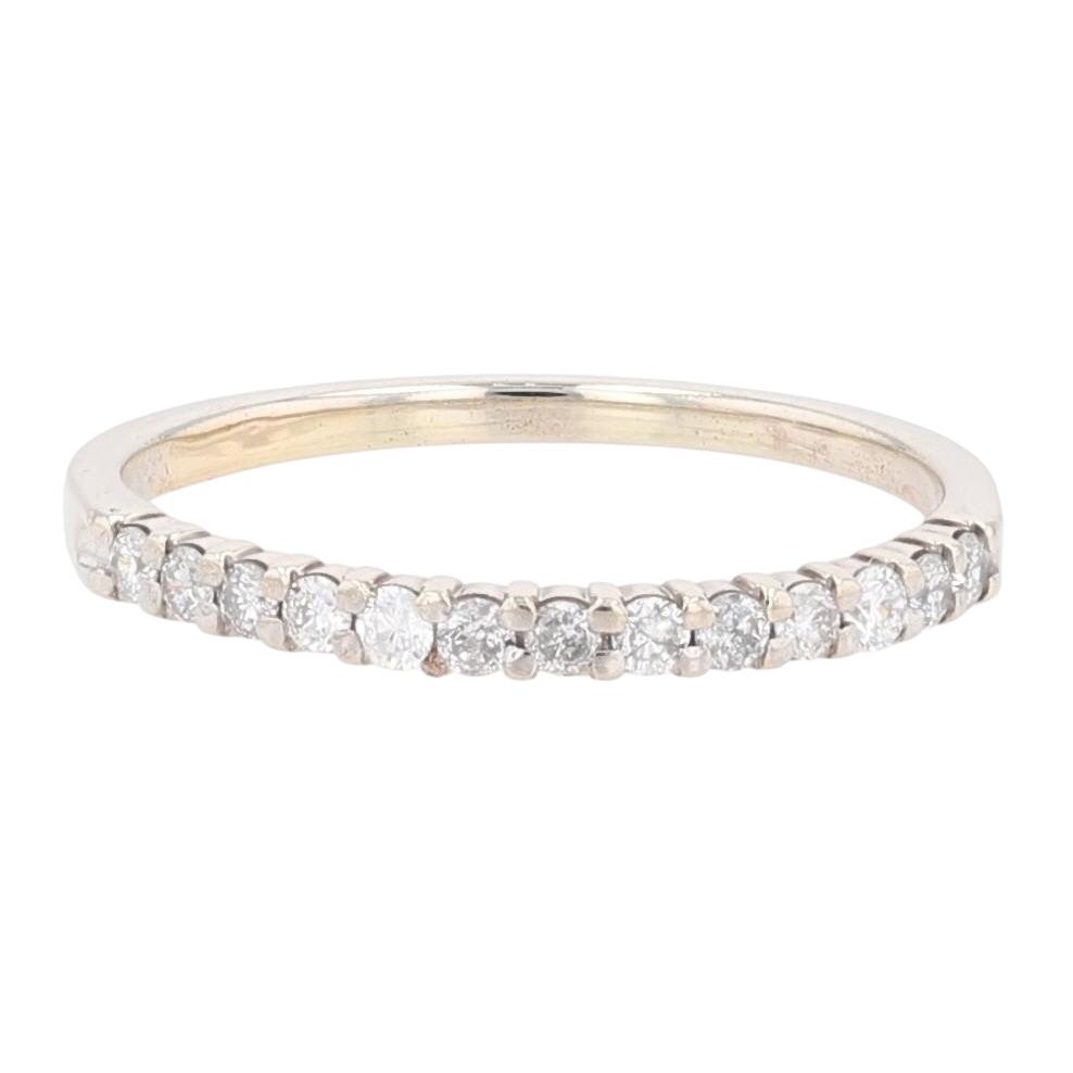 .17ctw Round Cut Diamond Prong Set Wedding Band Ring 10k White Gold Size 7