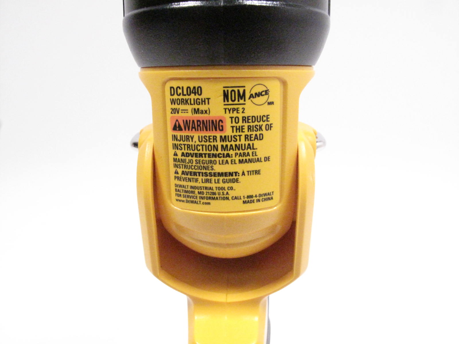 Dewalt DCL040 20V MAX LED Work Light/Flashlight Tool Only