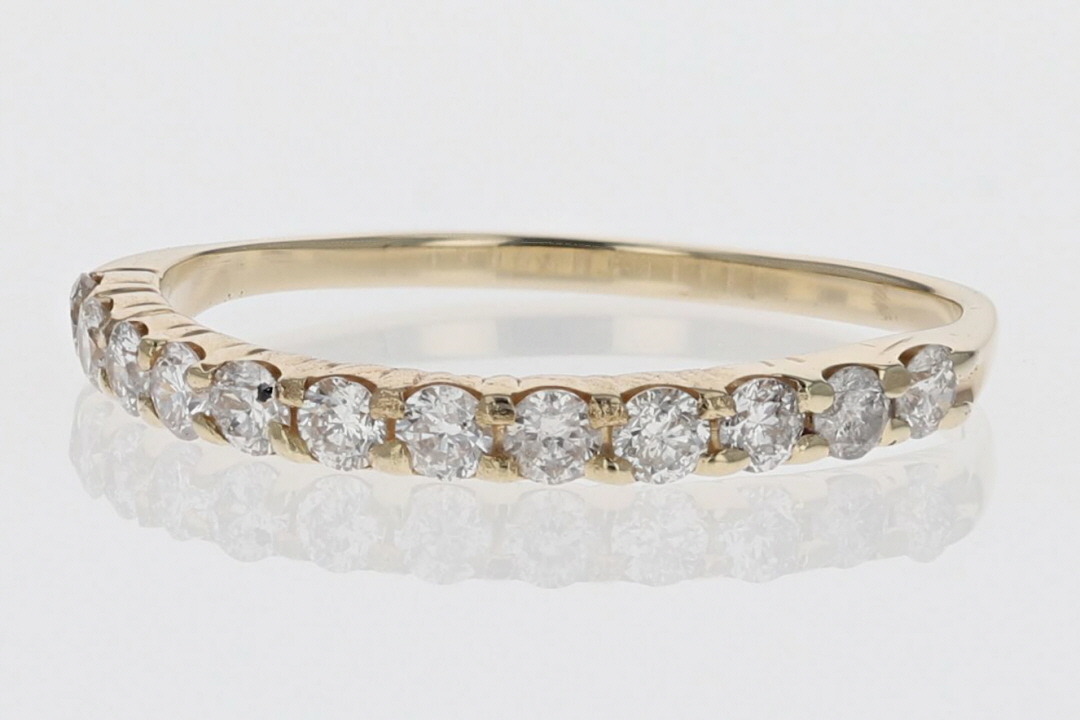 .36ctw Round Cut Diamond Prong Set Wedding Band Ring 14k Yellow Gold ...