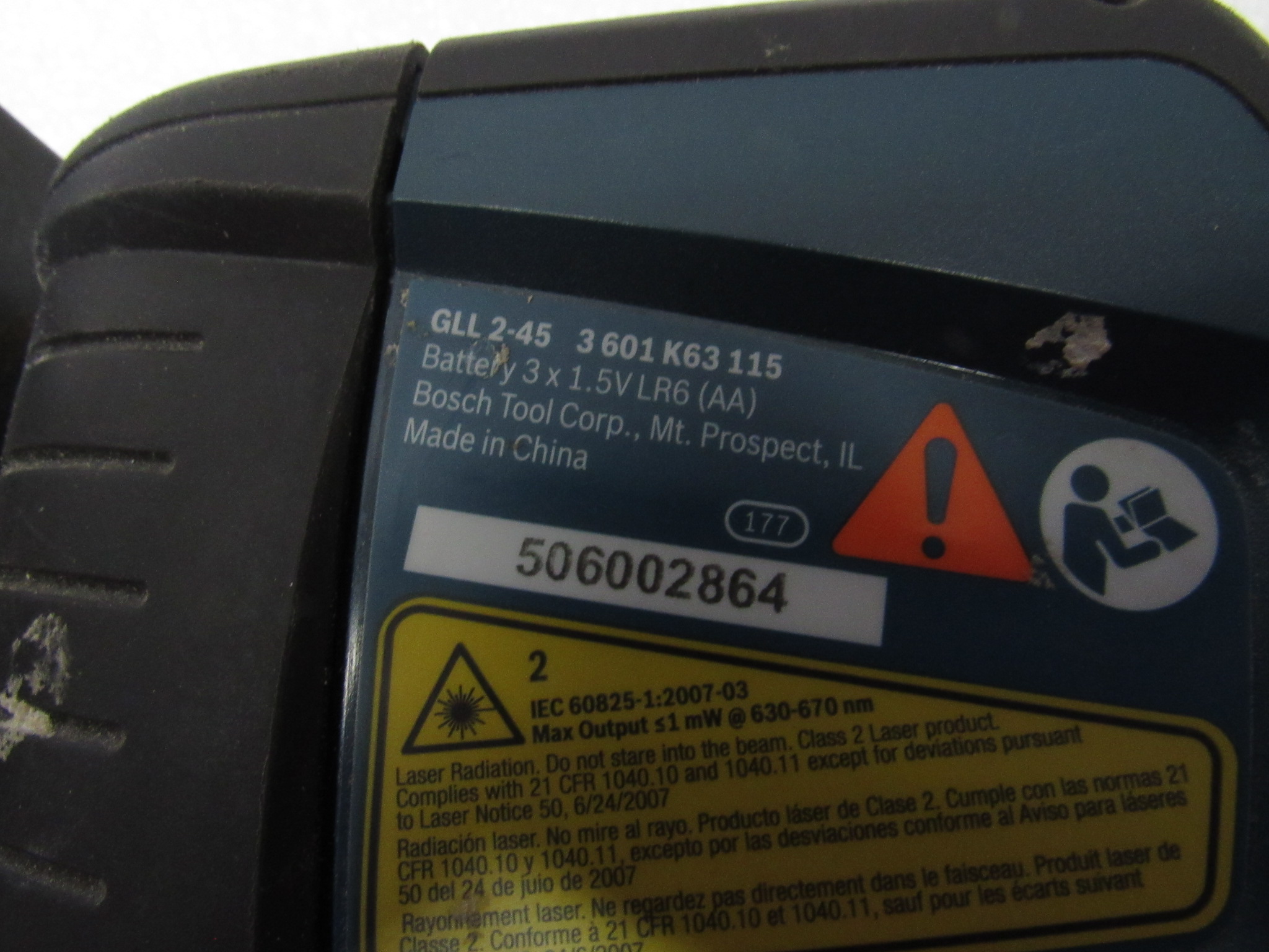 Bosch GLL 245 SelfLeveling CrossLine Laser