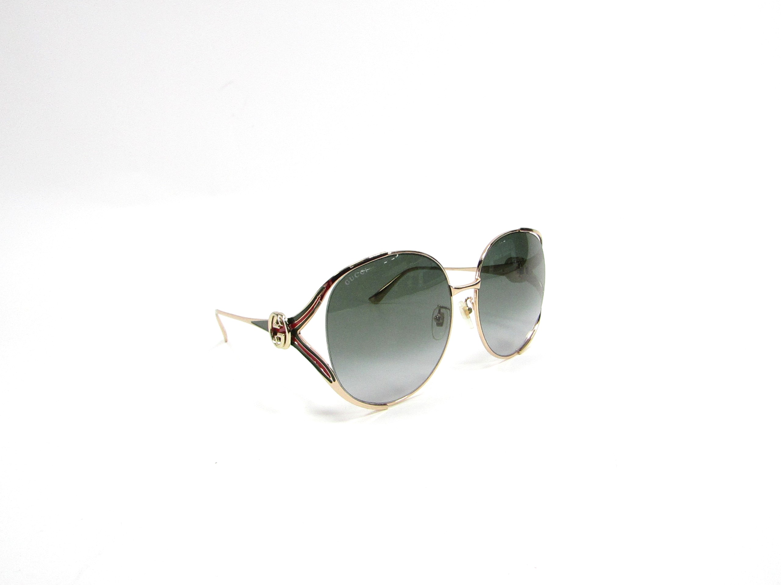 Gucci GG0225S-001-63 Rectangular Sunglasses, Gold Gucci GG0225S-001-63 Rectangular Sunglasses Gold (1/Grey) 63 main image 3