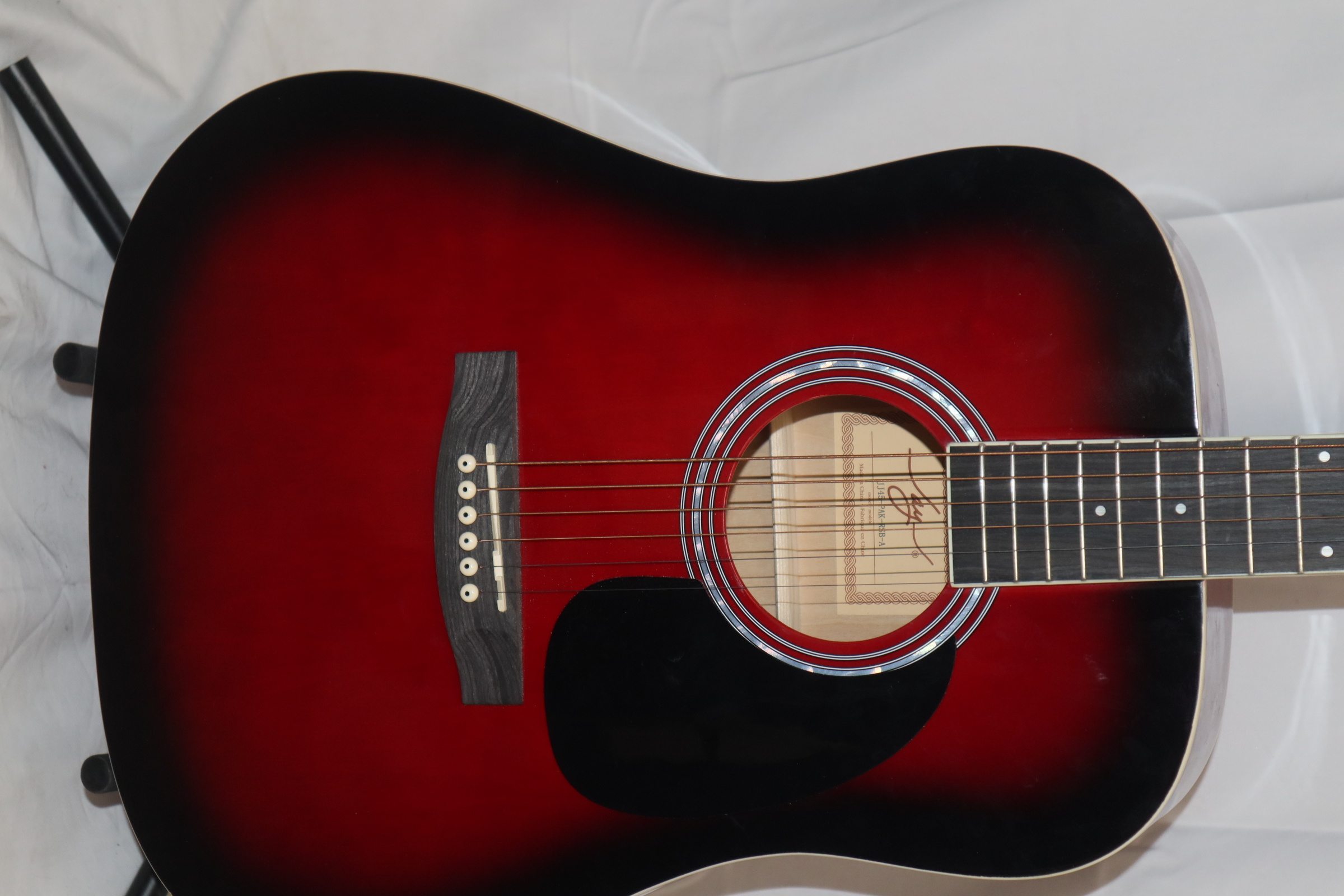 Jay Turser JJ45-PAK-RSB Red Sunburst Dreadnought 6String 20-Fret ...