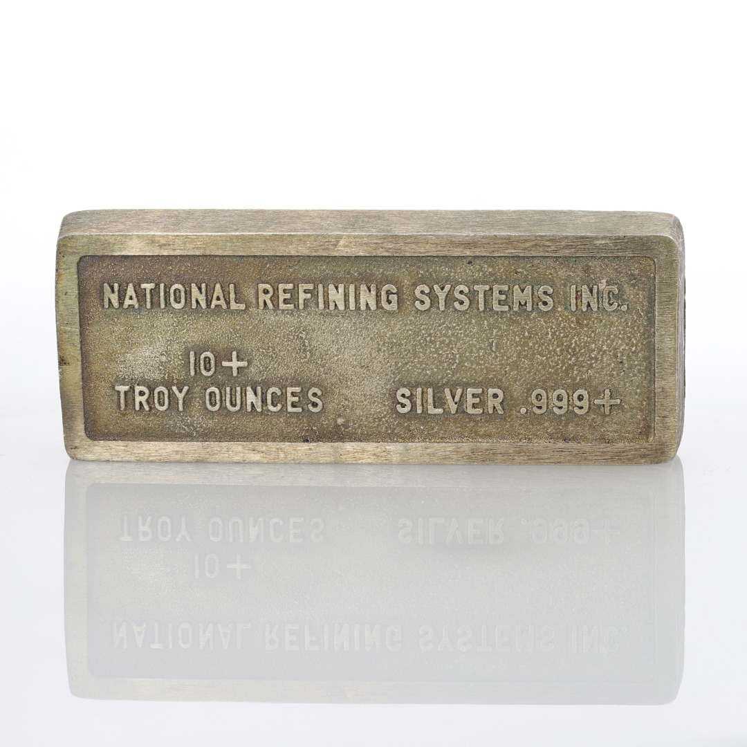 National Refining Systems Inc. 10+ Troy Ounces 999+ Fine Silver Bar