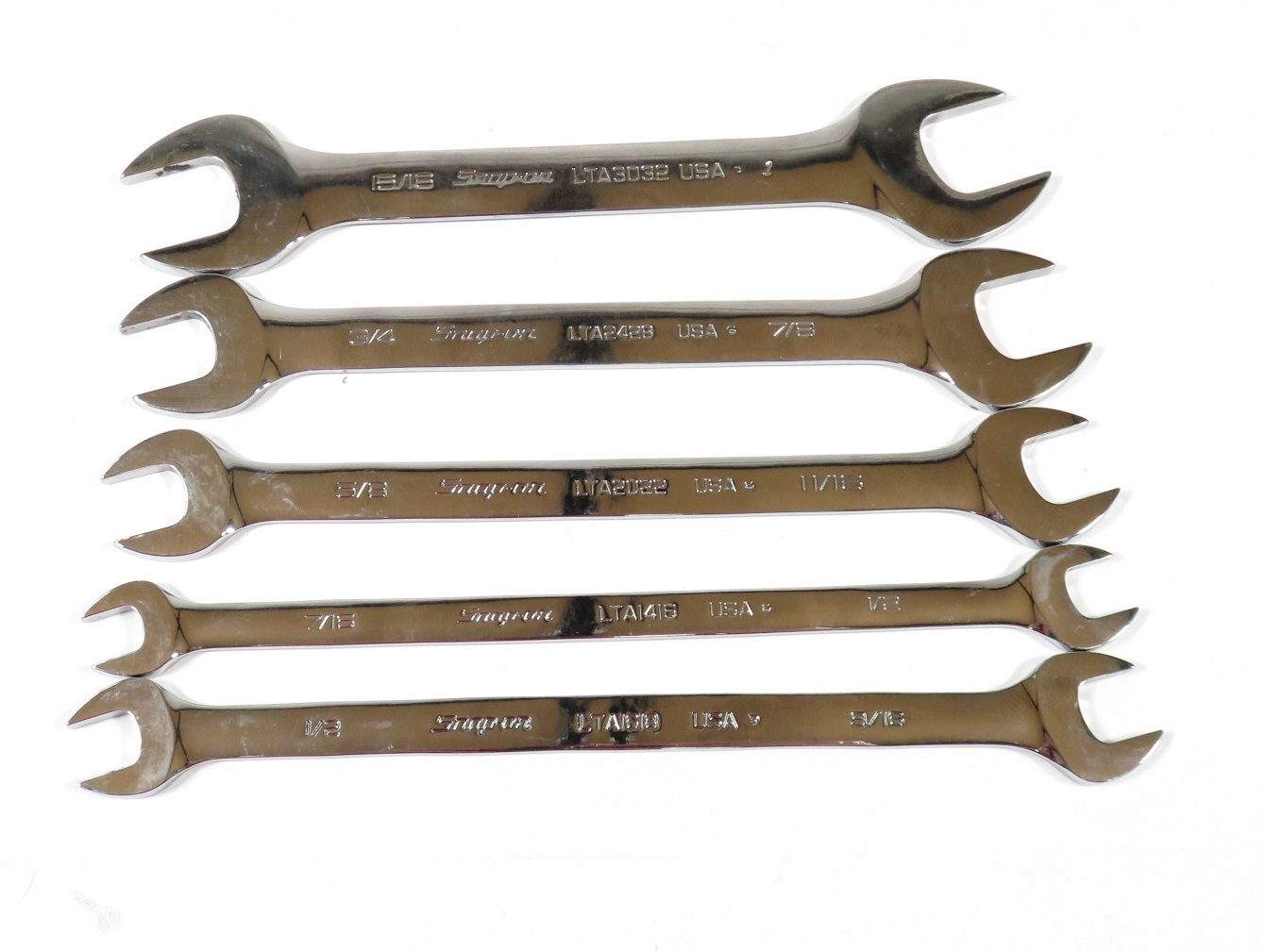 Snapon Tools LTA805K 5pc SAE 15° Offset Low Torque Slimline OpenEnd