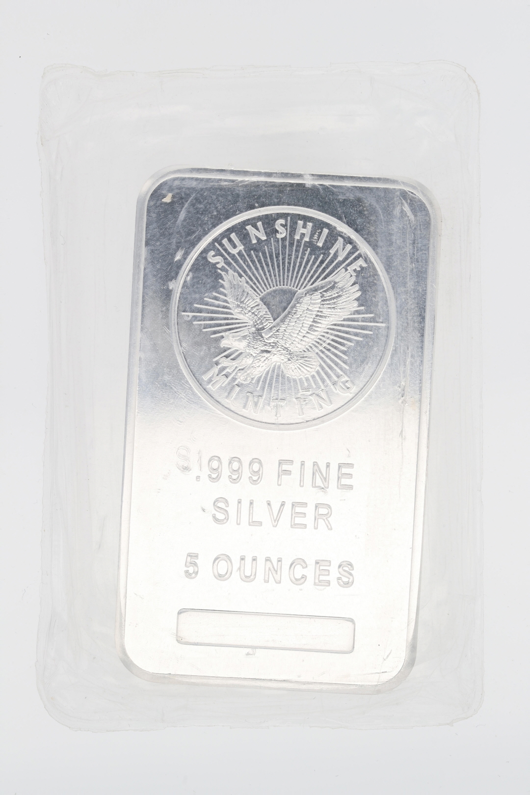 Sunshine Minting 5 Troy Ounces Silver Bar .999 Fine Silver Bullion