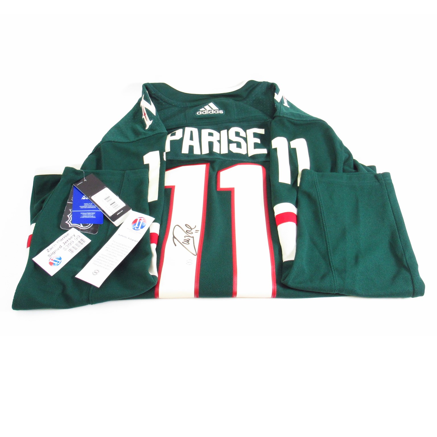 Zach sale Parise Autographed Wild Jersey