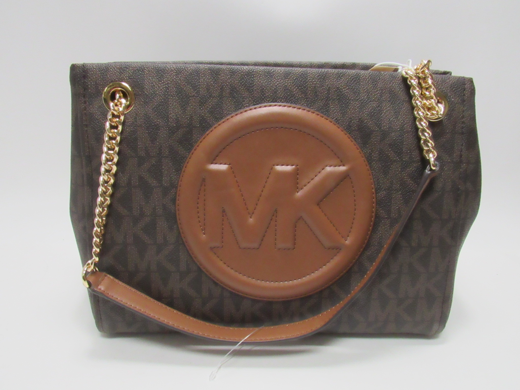 Michael Kors Ladies Handbag Purse Dual Tone Brown