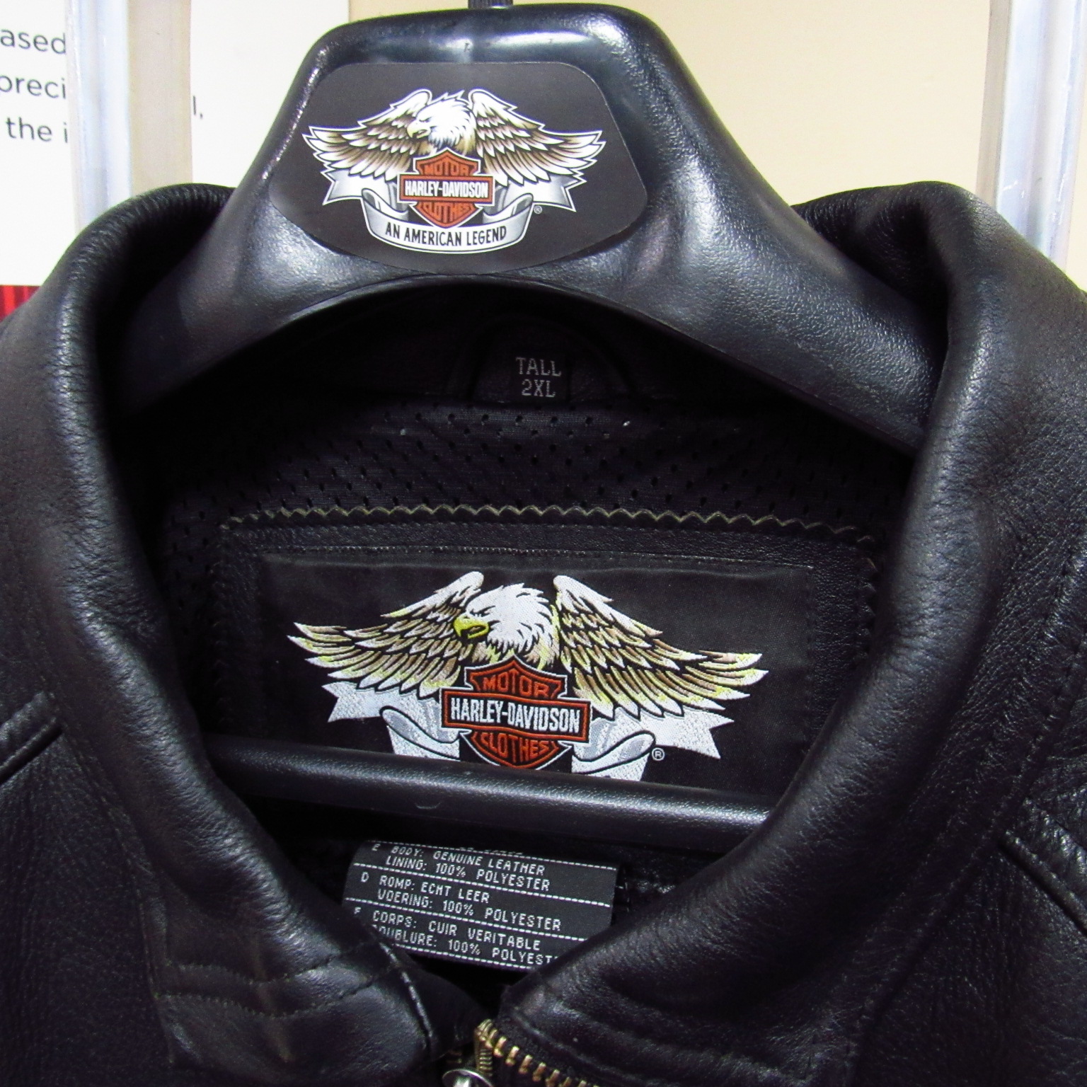 HarleyDavidson 9707209VL Men's Tall 2XL Leather Jacket