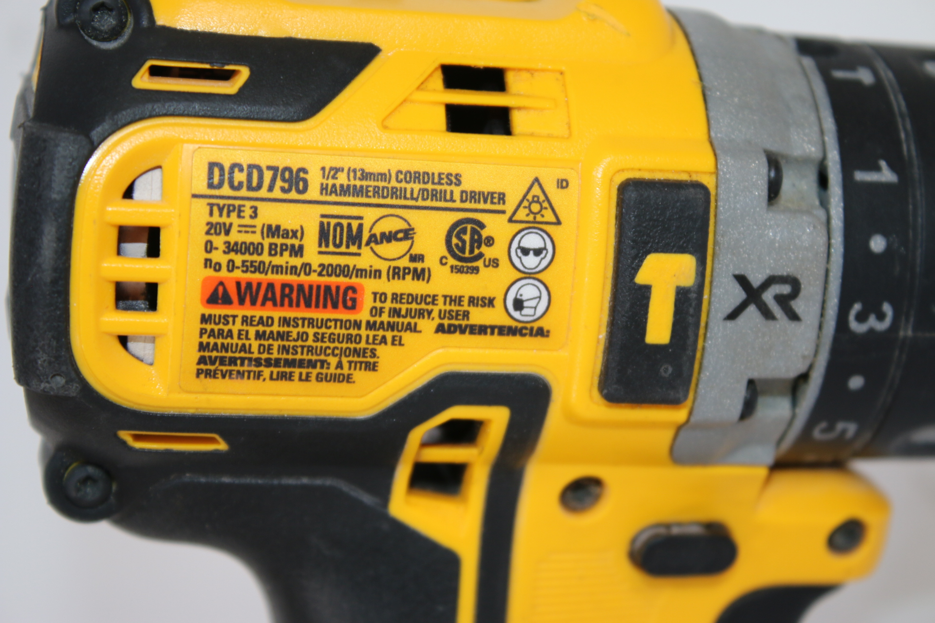 DeWalt DCD796 20V MAX XR Lithium-Ion Brushless Compact Hammer Drill K965