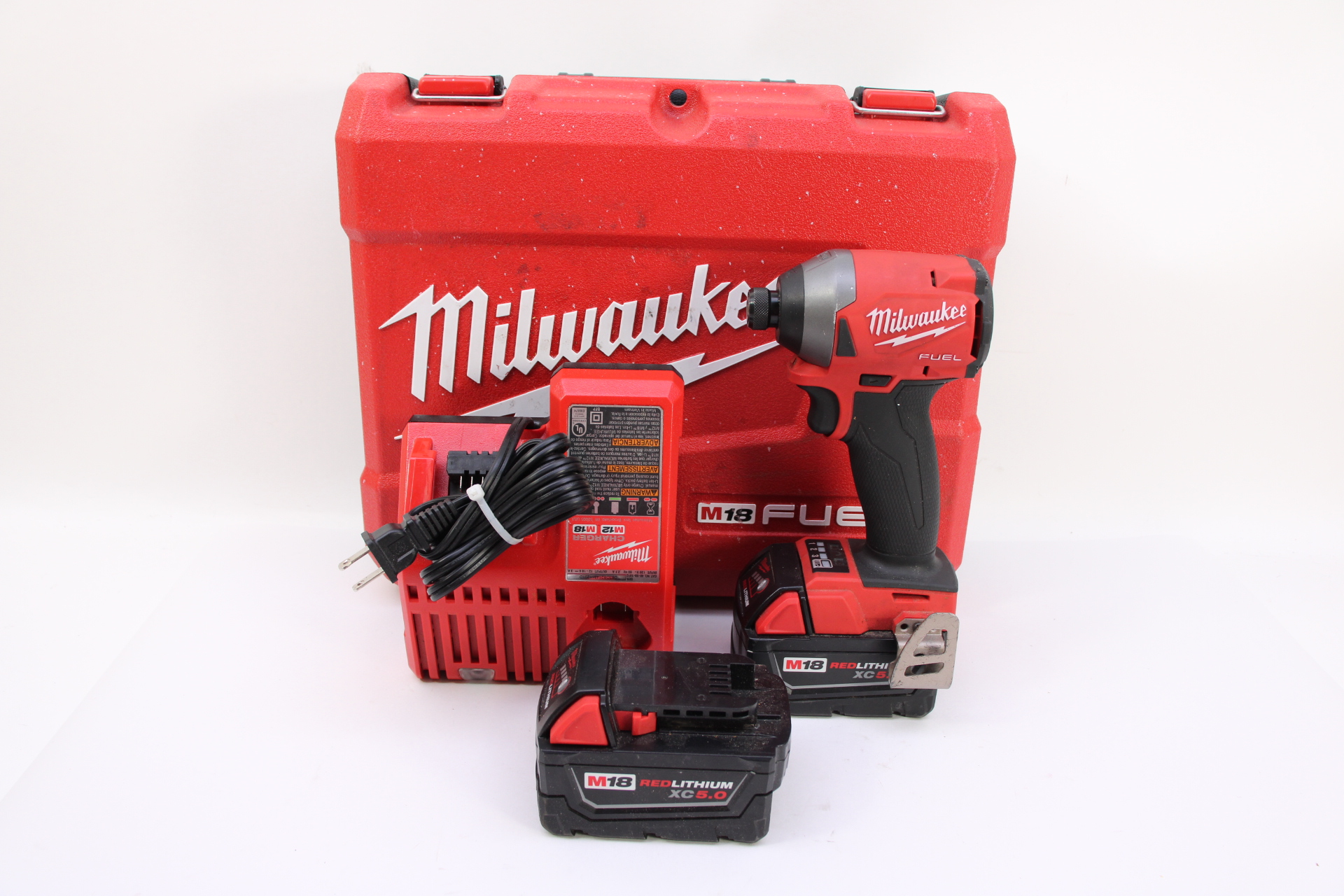 Milwaukee 2853-22 18-Volt Li-Ion Brushless Cordless 1/4 in. Hex Impact ...