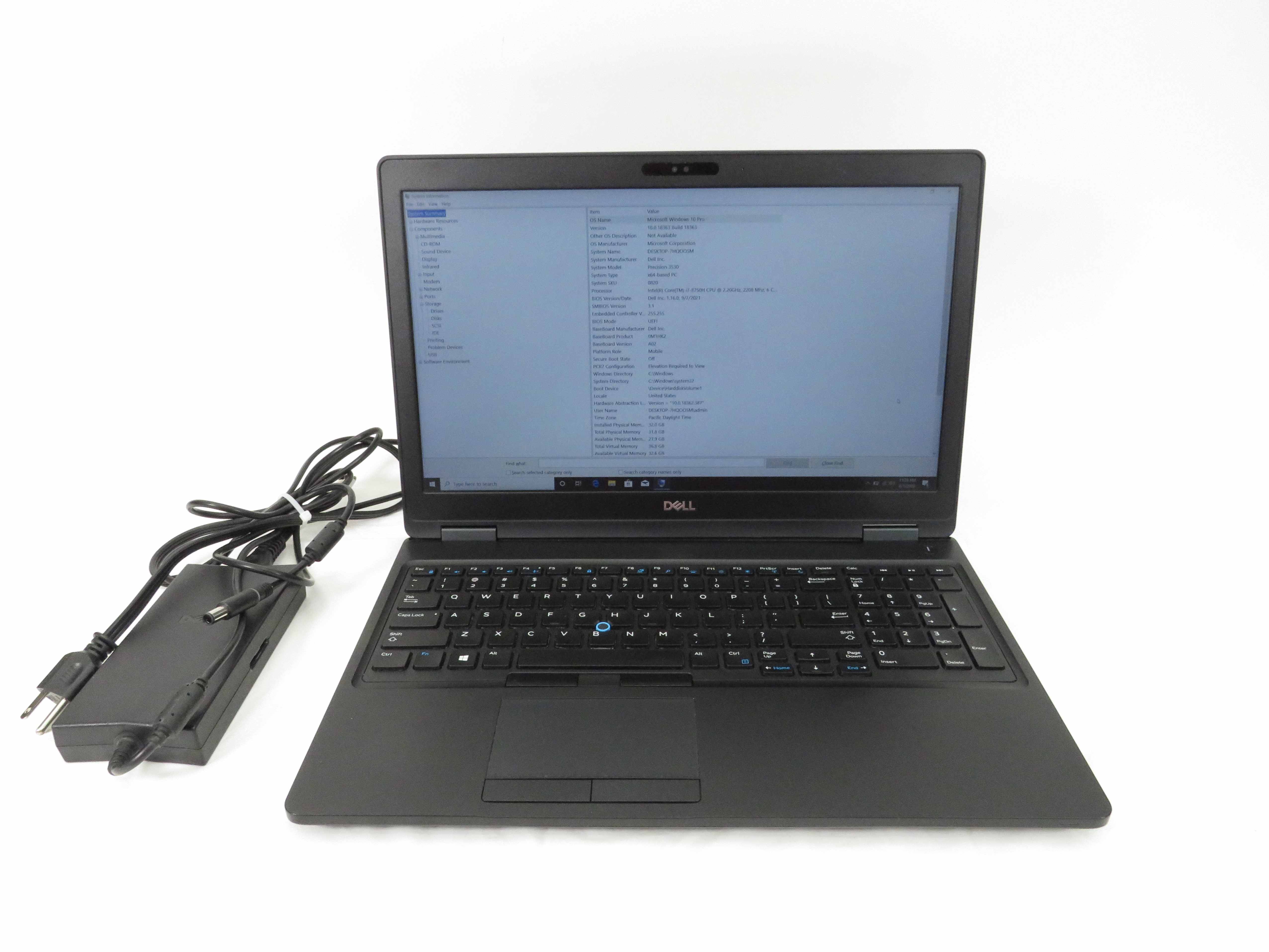 0 Precision Dell i7-8750H - Core Laptop | SSD Full 16GB Intel 