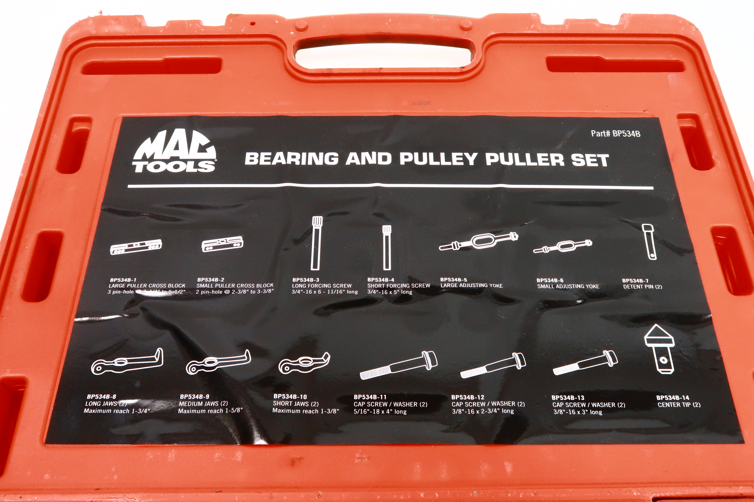 Mac Tools BP534B 22PC. Bearing/Pulley Puller Set