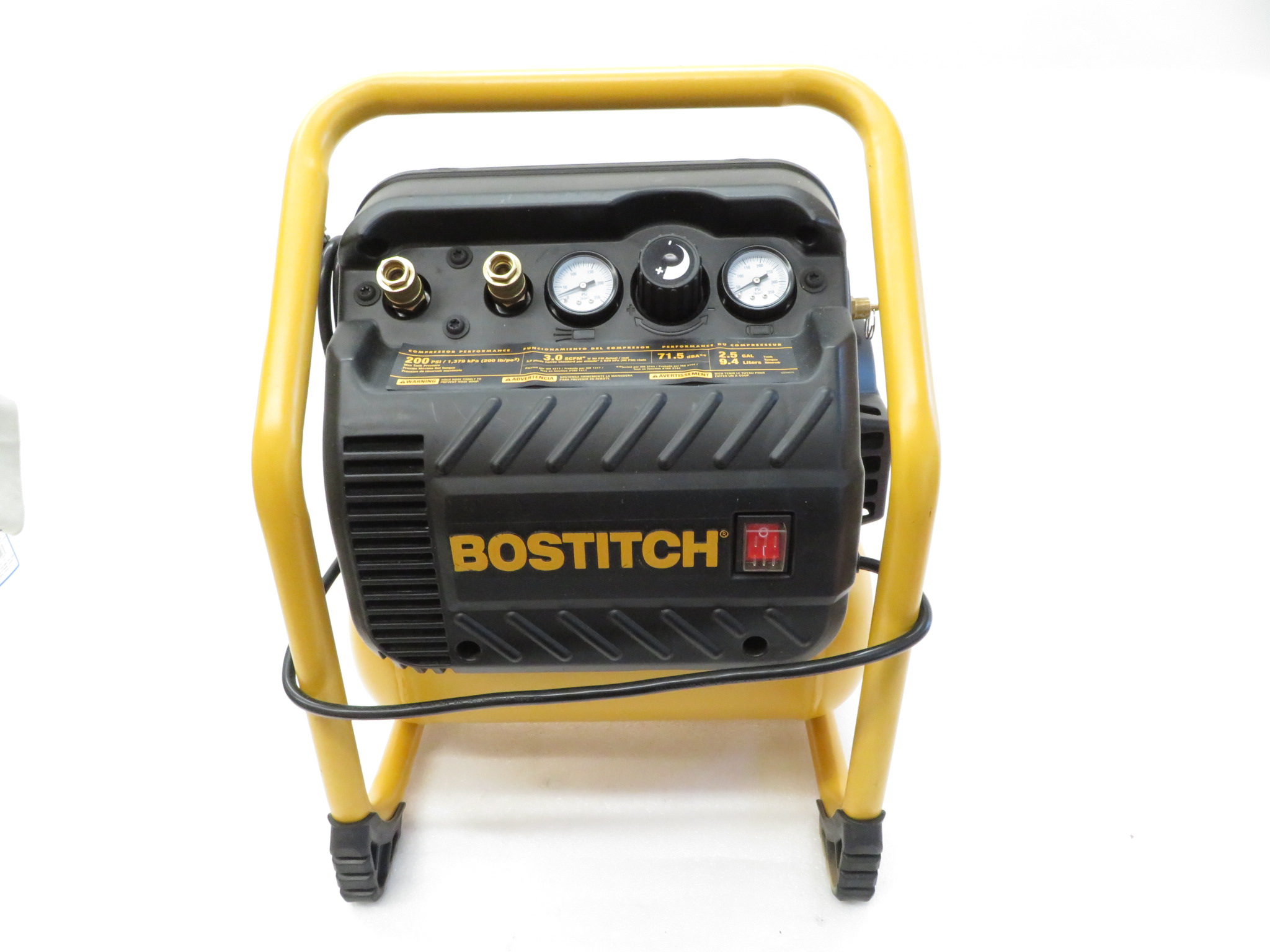 Bostitch BTEC25200 2.5 Gallon 200 PSI Portable Electric Trim Air Compressor