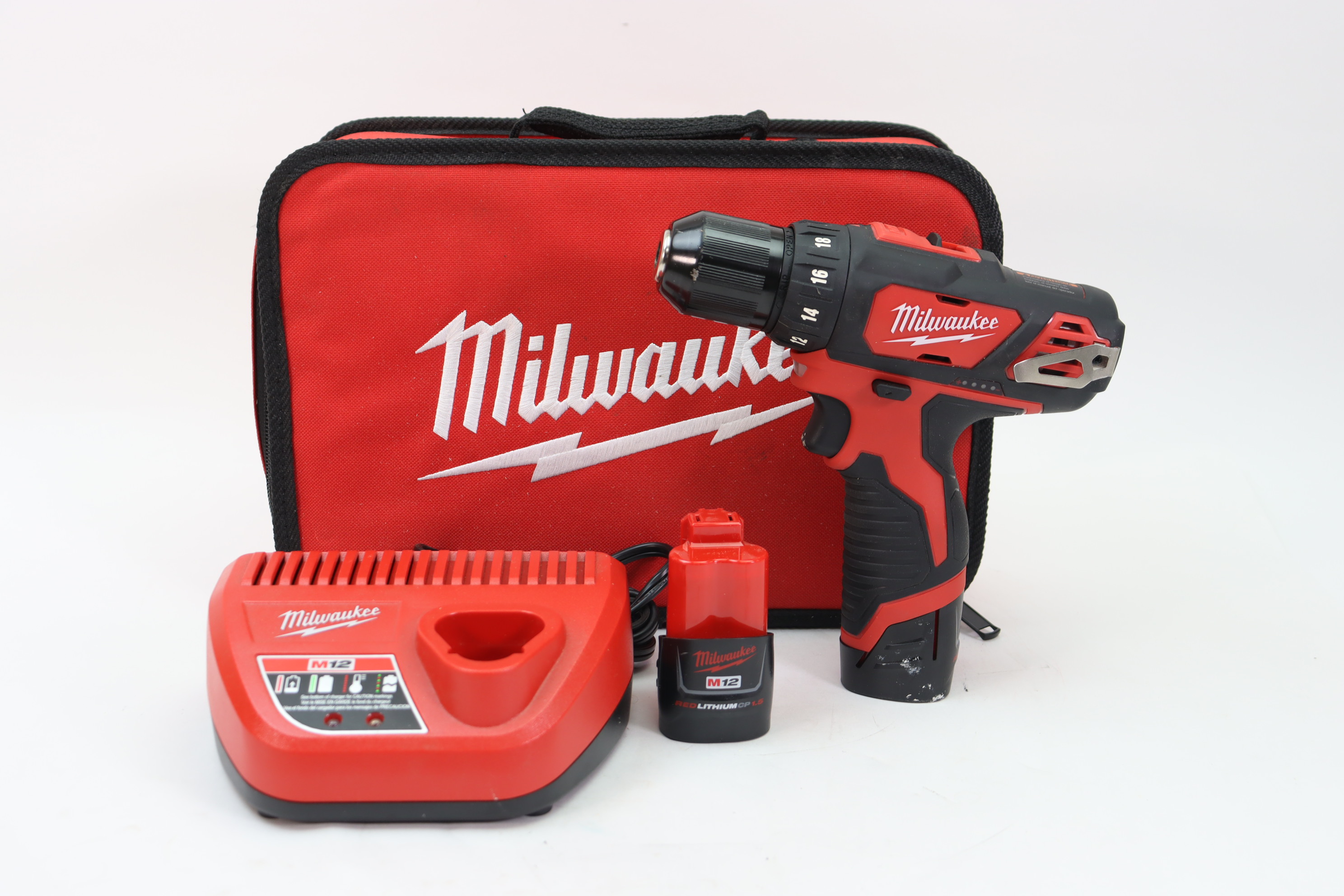 Milwaukee M12 12V Cordless 3/8" Drill/Driver (Tool Only) - 2407-20 Brushless Motor, Used Condition