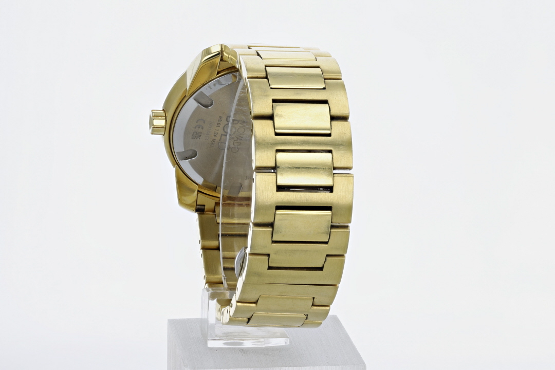 Movado Bold Gold Dial Quartz 42mm Gold-Tone Stainless Steel Men's