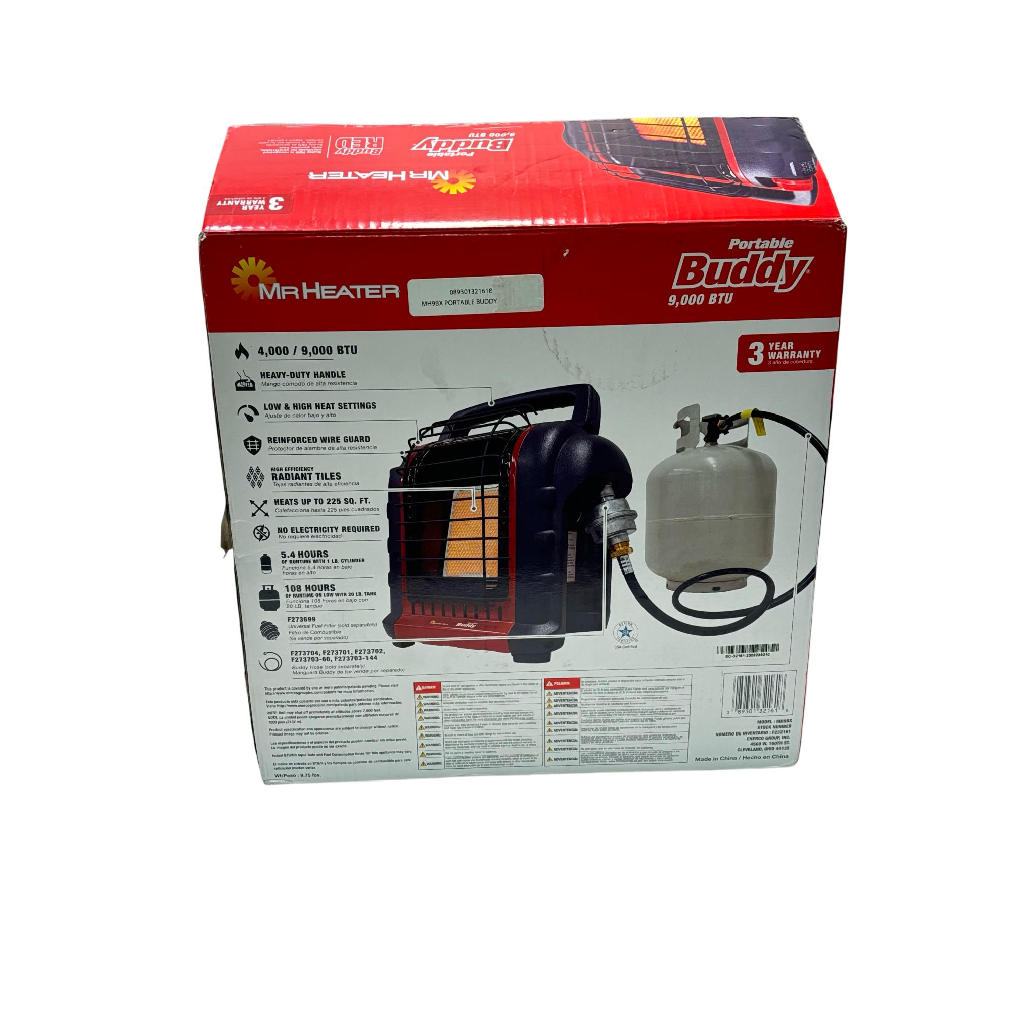 9000 Btu Little Buddy Gas Heater Portable Heater Big Buddy Propane