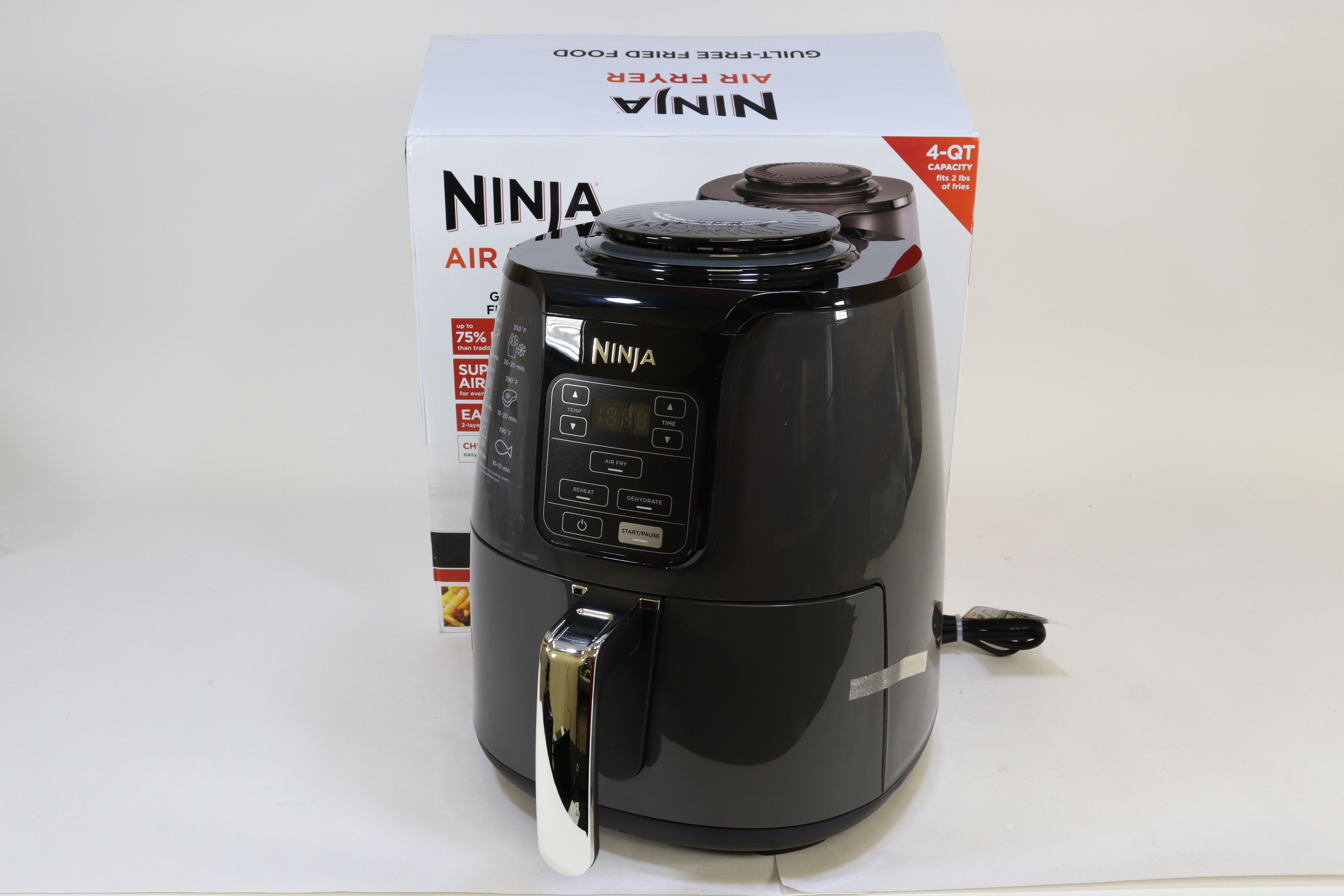 Ninja AF101 Air Fryer, 4 Qt, Black/gray 