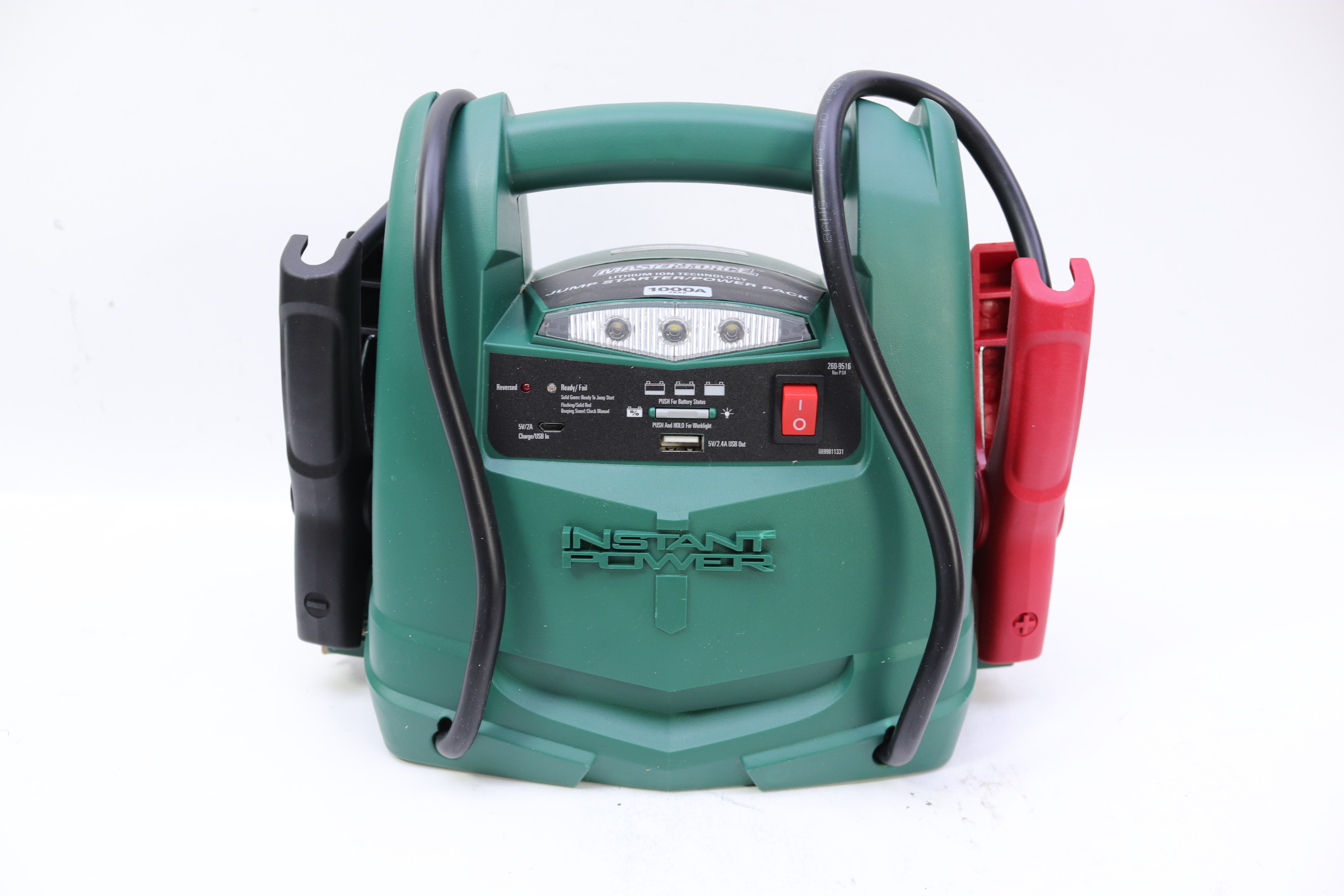 Masterforce 2609516 1000 Amp Peak Lithium Ion Jump Starter Power Pack