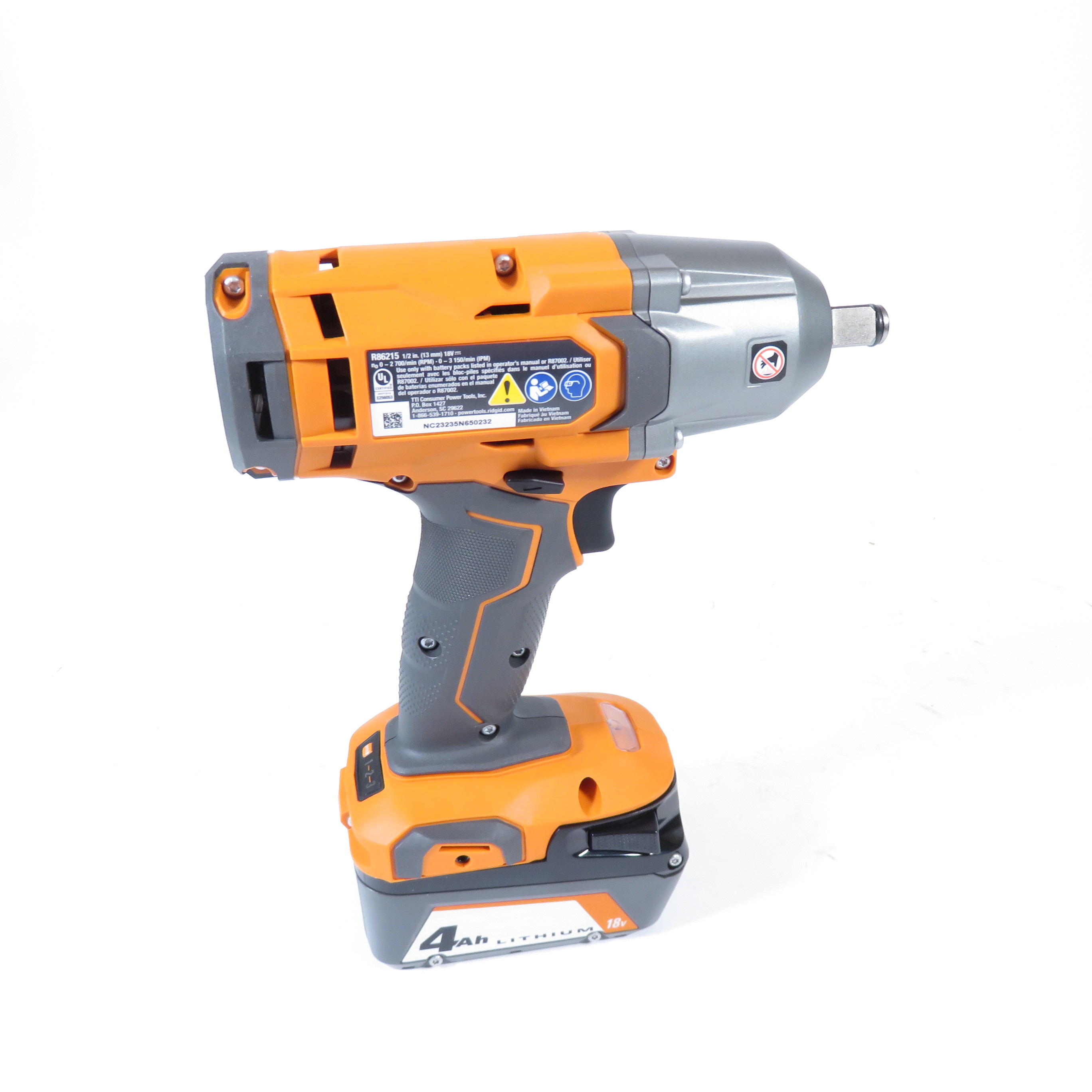 RIDGID R86215 18-Volt Lithium-Ion Cordless 3-Speed 1/2 in. Impact Wrench