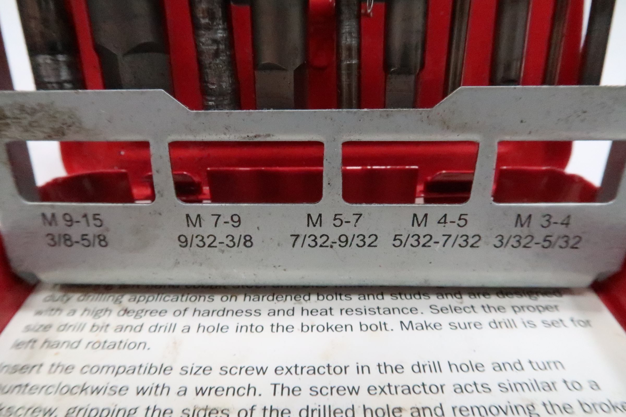 Snapon Tools EXDL10 10 pc Left Hand Cobalt Screw Extractor and Drill