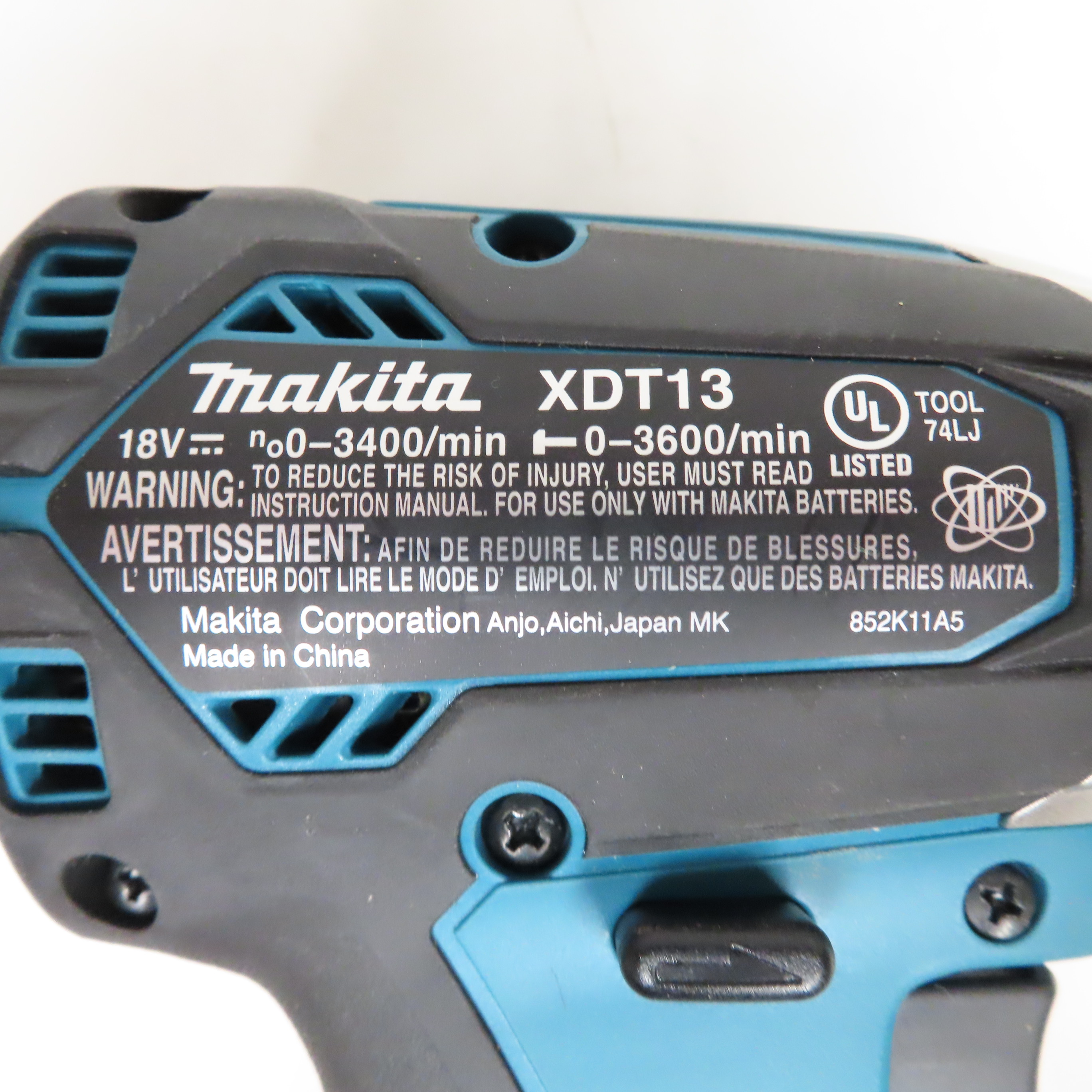 Makita USA Inc. XFD13 & XDT13 18V Cordless 1/2" Drill/ 1/4" Impact