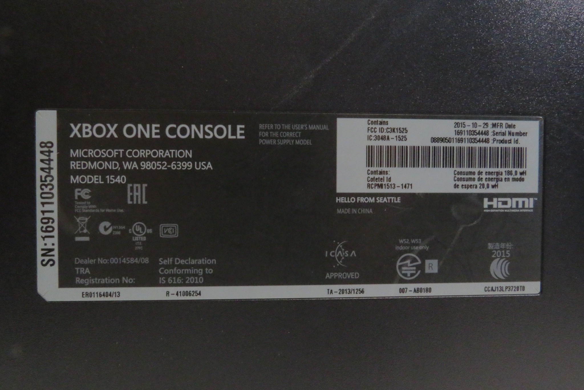 Microsoft Xbox One 1540 500GB Video Game Console -8047