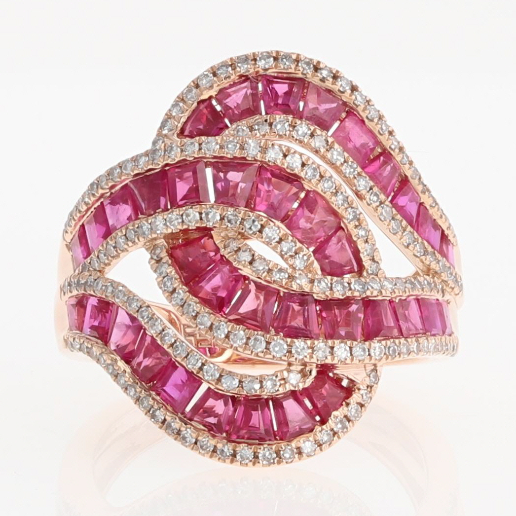 EFFY Ruby Royale® Ruby and Diamond Statement Ring 14k Rose