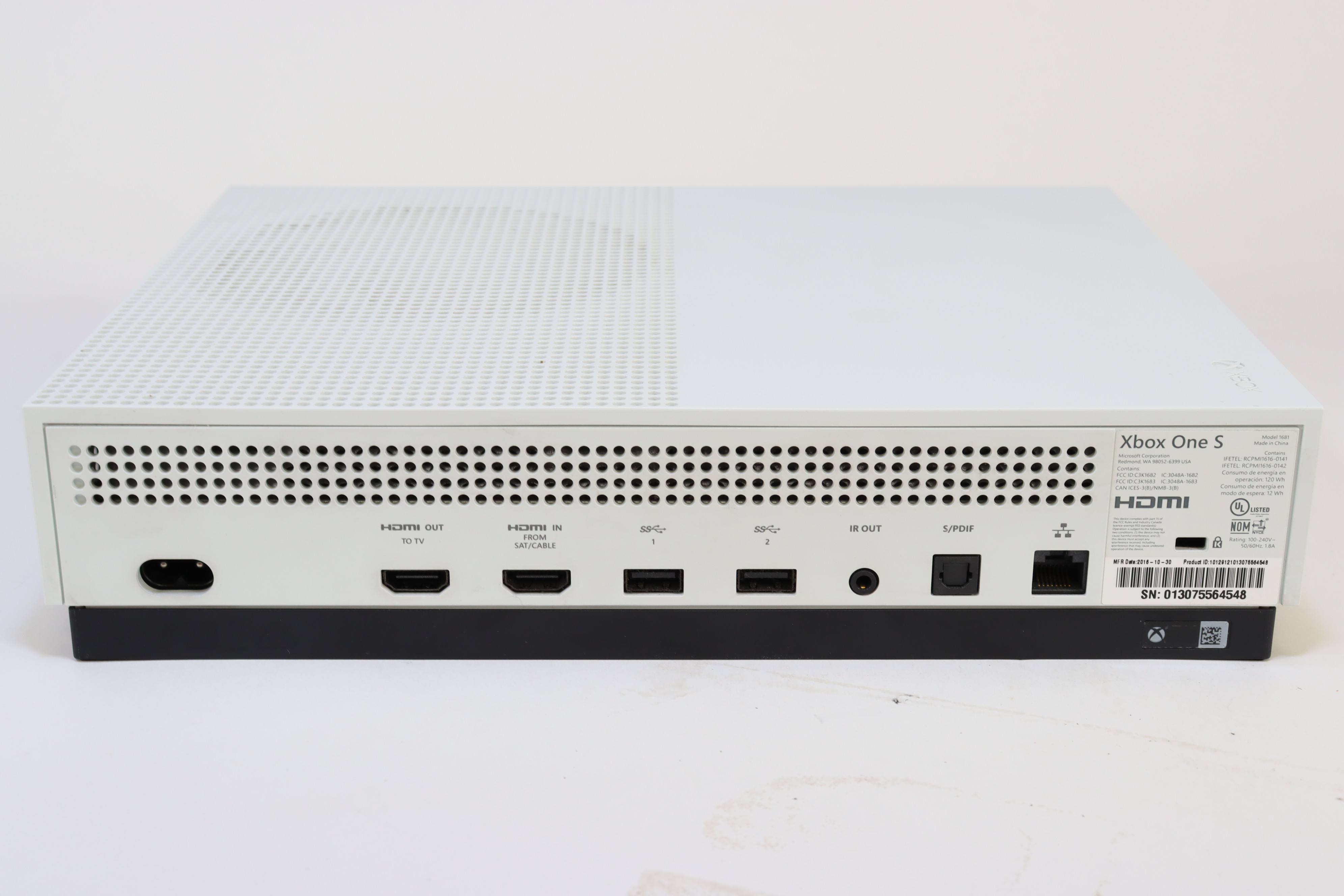 Microsoft Xbox One S 1681 1TB HDD White Body Home Video Game Console - 4548