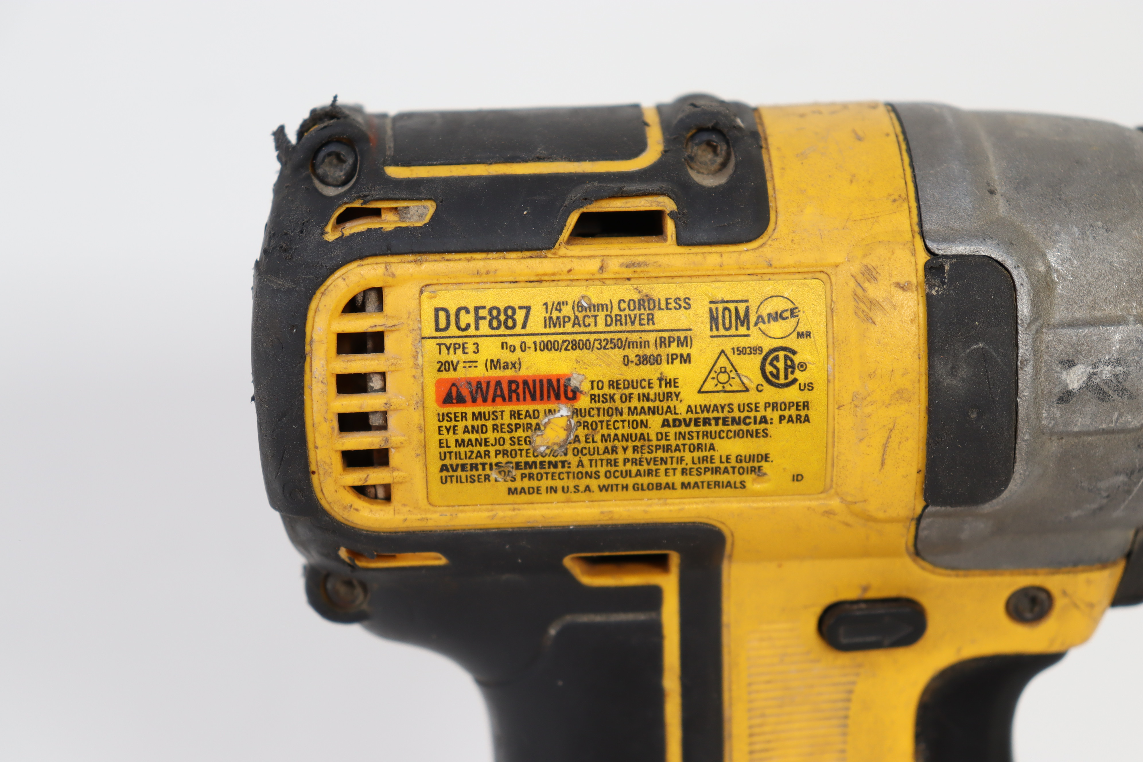 DeWalt DCF887 20V MAX XR Brushless 3-Speed 1/4