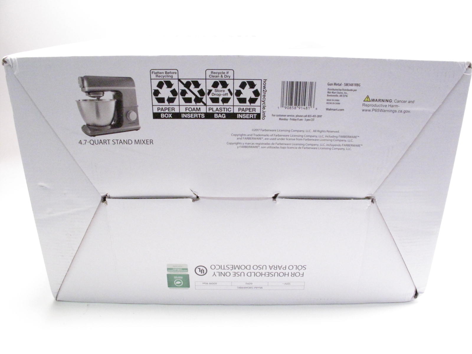 Farberware SM3481RBG Professional Stand Mixer 6 Speed 4.7 Quart Gun