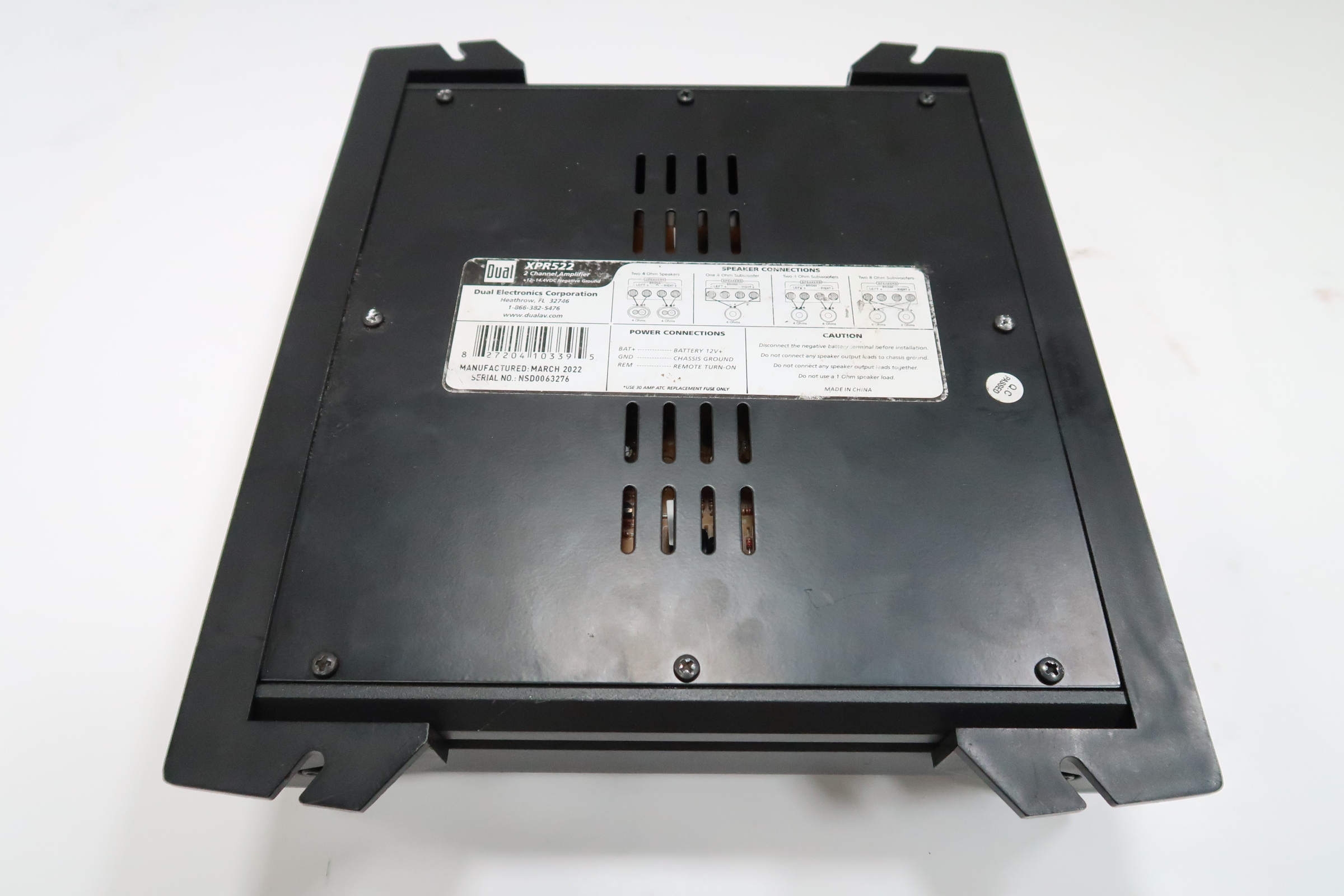 Dual XPR522 600 Watt 2/1 Channel Class AB MOSFET Powered Amplifier 1244