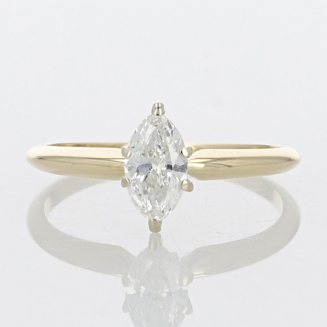 .52ct Marquise Cut Diamond Solitaire Engagement Ring 14k Yellow Gold ...