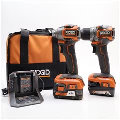 RIDGID R9780 18V 1 2 Brushless Drill Driver Impact Driver Cordless Combo Kit