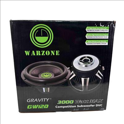 Gravity Warzone GW12D 12-Inch 3000 Watt Car Audio Subwoofer 1717