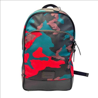 Coach Charles Moto Camo F67945 Coated Canvas Backpack display picture 2