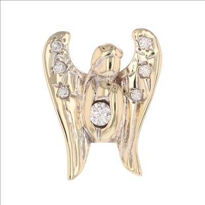 エンジェルベル 44ctw Diamond Cluster Angel Shaped Slide Pendant No Chain 10k