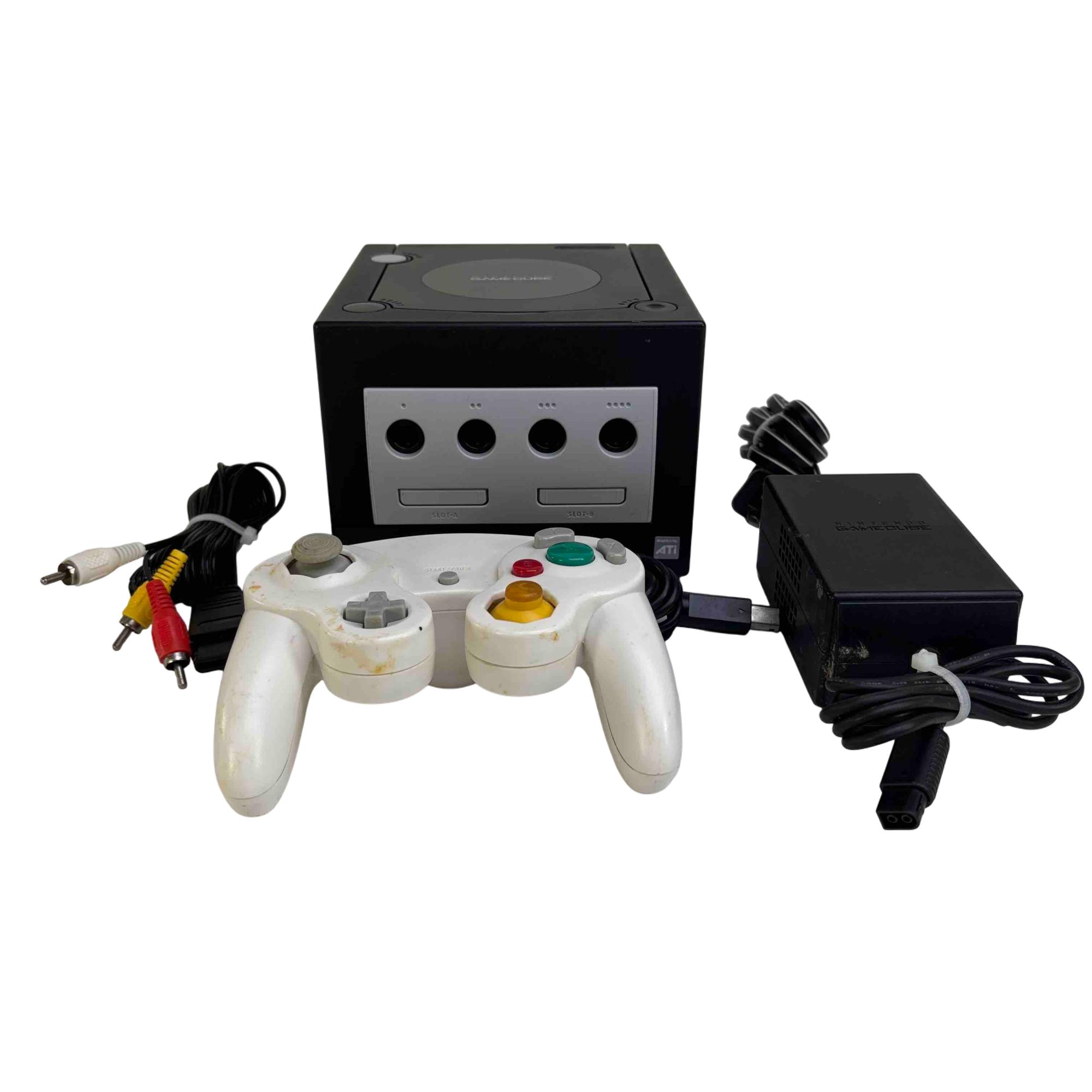 Nintendo GameCube DOL-101 Black Body Home Video Game Console - 4493