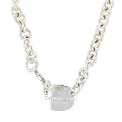 Tiffany Return to Tiffany Oval Tag Choker Necklace