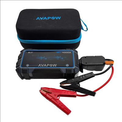 thumbnail interactive-video image 1 of AVAPOW A37 Car Jump Starter – 4000A Peak, 12V Power Pack With LED Light & USB Charger 1 of 2