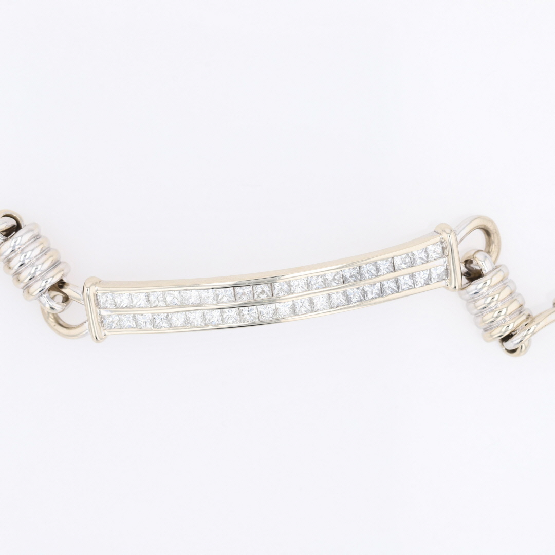 5.60ctw Princess Diamond Fancy Chain 8.25