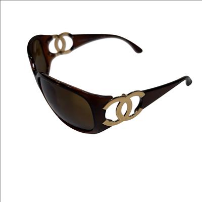 レディース CHANEL Tortoise shell CC logo sunglasses