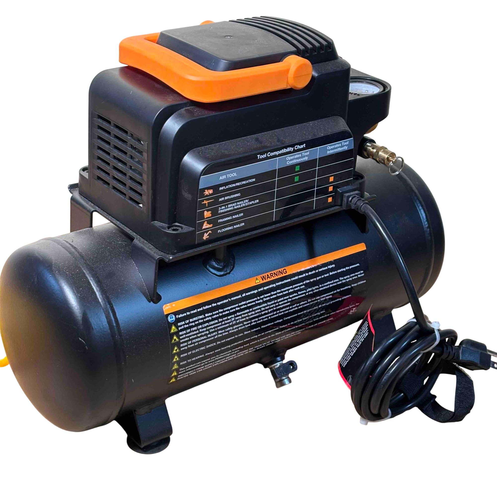 WORKMAX 0200243C Black & Yellow 2-Gallon Portable Hot Dog Air ...